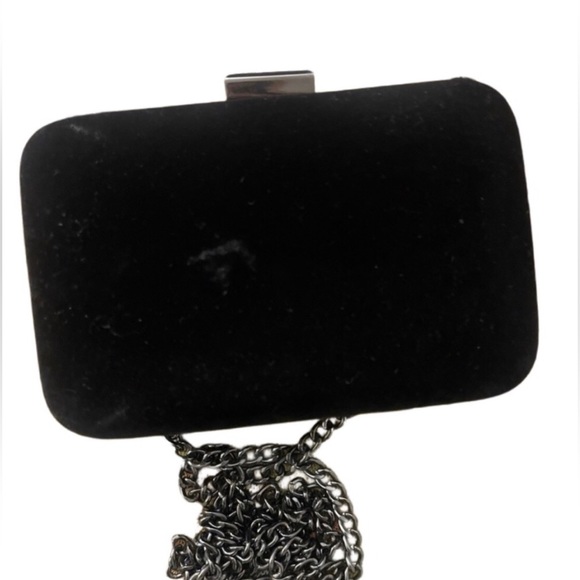 ARMANI Parfumes Black Velvet & Gun Metal Mini Box Purse Micro Evening Bag - Picture 8 of 11